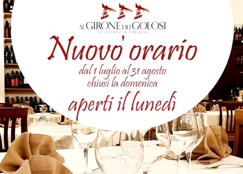 Nuovo Orario - Aperti Lunedi